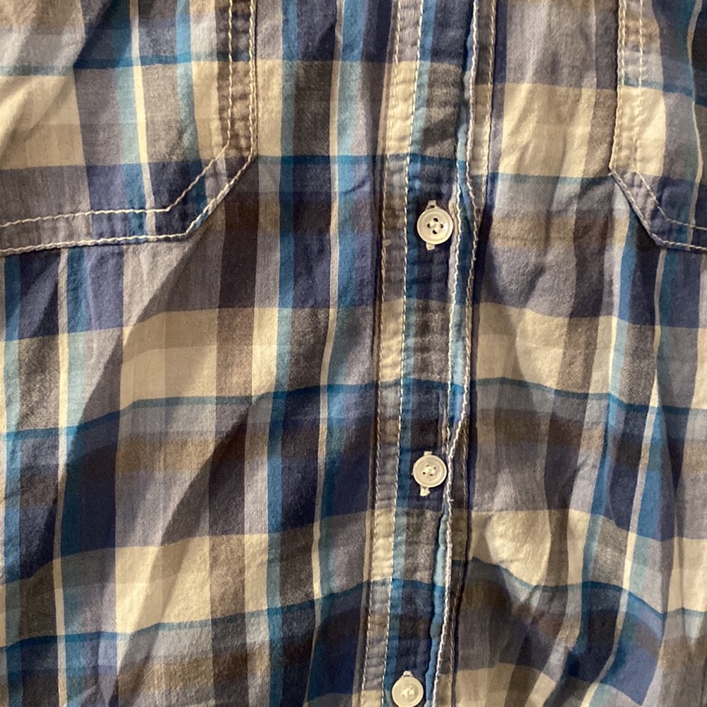 Sandra Ingrish Plaid Button Down Size Large - image 2